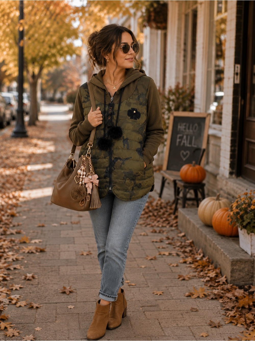 Olive Green Utility Hooded Jacket 100% Cotton